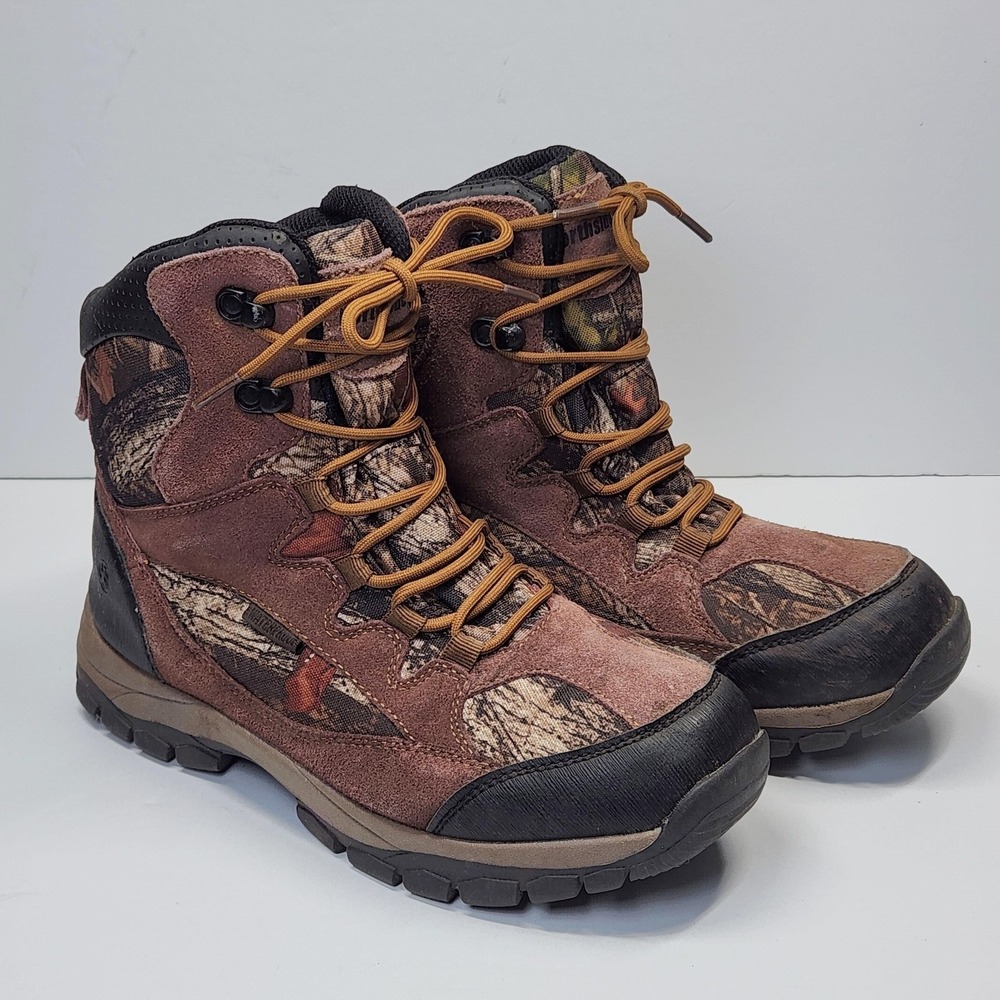 Northside Boots Mens Size 7 Brown Camo Suede Waterproof Thinsulate Hiking Snow